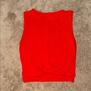 ALO RED TWIST TANK TOP